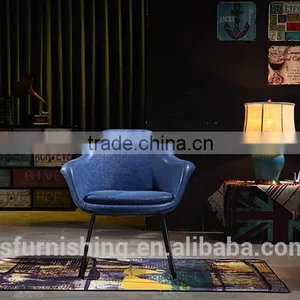 YYA14 Dark Blue Color Leather Modern Club Chair 2016 New Fashion Leisure Chair for Club thumbnail-3