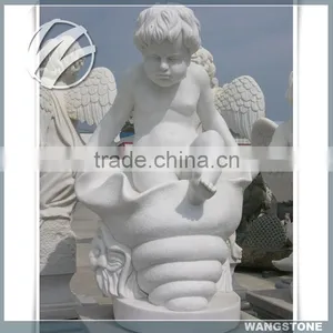 Hand Carved Modern White Marble Garden Male Sculpture thumbnail-4