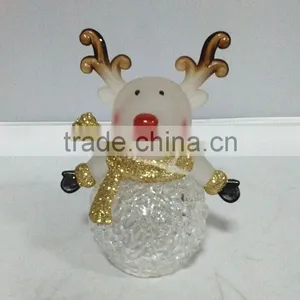 Craft Plastic LED Lighting Lovely Christmas Snowman Deer Decorations thumbnail-3