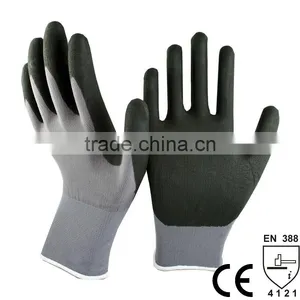 NMSAFETY High Technology15 Gauge Nylon and Spandex Foam Nitrile Coated Work Gloves thumbnail-1