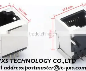 RJ45 Copper Pins Copper Shell Network Socket 8P8C Interface Horizontal Flat/5224 Vertical Upright 180degree Female Socket thumbnail-1