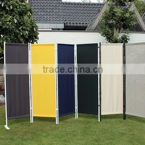 3 Pieces Privacy Room Divider Grey Folding Paravent thumbnail-6