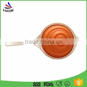 Wholesale Kitchen Silicone Collapsible Strainer Colander thumbnail-1