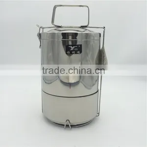 Factory Three Layers Container for Food With Dividers/lunch Box Tiffin Carrier/stainless Steel Tiffin thumbnail-2