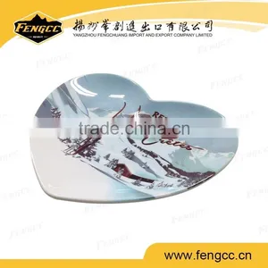 Heart Shape Solid Color 100% Melamine Plate thumbnail-1