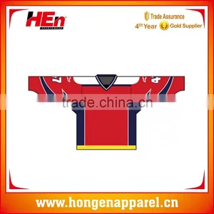Hongen Apparel Quick Dry Adult Mens Reversible Sublimation Ice Hockey Jerseys thumbnail-1