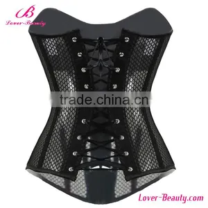 Wholesale Newest Design Women Black Mesh Sexy Slimming Corset thumbnail-3