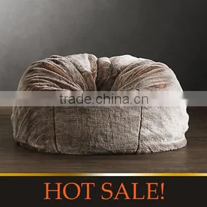 Faux Fur Chair Big Sofa Bed Adult Bean Bag 1 Chair Lounger thumbnail-1