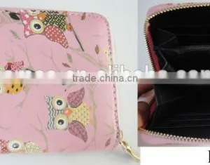Fashion High Quality PU Stylish Print Owl Wallet thumbnail-3