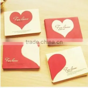 Wholesale Loving Heart Invitation Card Paper Wedding Card for New Year Gift 2017 thumbnail-1