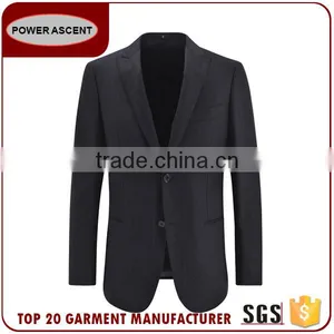 Wholesale Custom Stylish Fashion Coat Design Black Casual Suit For Men thumbnail-1