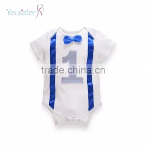 Infant Birthday Wholesale Simple Style 100% Cotton Newborn Baby Wear Clothes thumbnail-2