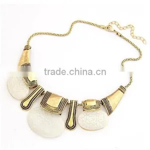 Zm33435a Fashion Bohemian Women Turquoise Gold Plated Statement Necklace Jewelry thumbnail-3