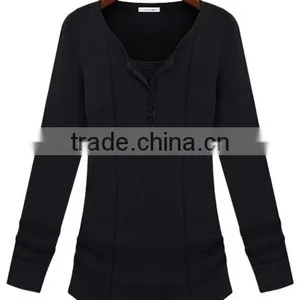 Oem Latest Casual Dresses for Women,custom Ladies Long Sleeve T-shirts thumbnail-5