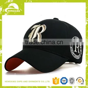 100% Cotton Long Bill 6 Panel Cotton Promotional Custom Baseball Cap thumbnail-1