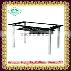 High Quality Modern Design Cheaper Glass Dining Table thumbnail-1