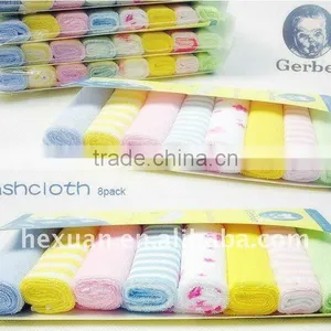 100% Cotton Infant Handkerchief, 8pcs/pack. Washcloth thumbnail-1