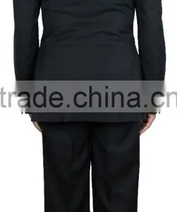 NAAMS MEN'S WOOL 2 BUTTON 2 VENT SLIM FIT SUIT JACKET FLAT FRONT PANT CHARCOAL thumbnail-4