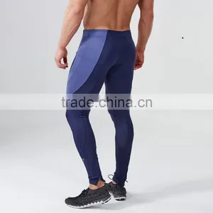 High Quality 86%Nylon 14%Spandex Gym Tights Compression Pants Men thumbnail-2