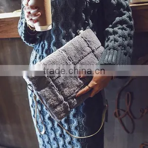 Autumn and Winter New Rabbit Fur Handbag Handbags Manufacturer in Hebei OEM Bag Factory thumbnail-6