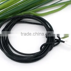 925 Sterling Silver End Tips Real Leather Lariat Necklace100cm thumbnail-1