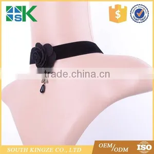 Factory Wholesale Black Short Necklace Gothic Punk Vampire Roses Sexy Neck Lace Choker thumbnail-2