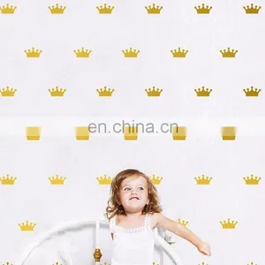 Ins Style Crown Prince and Princess Vinyl Wall Sticker Children Room Home Decoration Mural Roon Decal thumbnail-1
