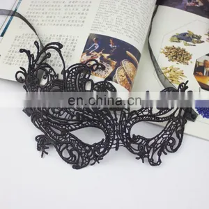 Black Stunning Venetian Masquerade Eye Mask Halloween Party Fancy Dress FM2006 thumbnail-1