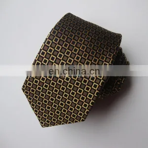 100% Silk Tie Gold Black Tie thumbnail-1