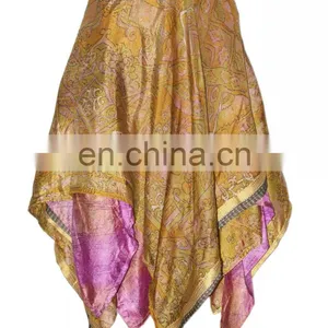 Vintage Sari Diamond Shape Wrap Skirt thumbnail-1