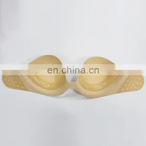 ES6641 China Wholesaler One -piece Sexy Adhesive Push up Invisible Bra for Girls thumbnail-3