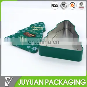 Christmas Tree Shaped Metal Chocolate Packaging Tin Box Factory thumbnail-1