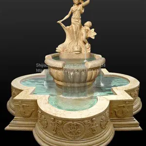 Hot Sale Outdoor Natural Stone Marble Water Fountain Price Statue thumbnail-3