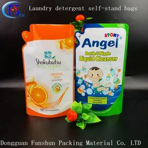Composite Color Printing Plastic Self-supporting Bag Detergent Powder Self-sealing Self-supporting Bag Special-shaped Plastic ba thumbnail-3