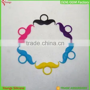 2016 Eco-friendly Lovely Silicone Beer Bottle Wine Glass Markers With Beard Shape thumbnail-1