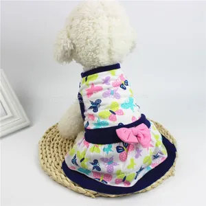Cross-border Hot Dog Dress Pet Clothes Summer New Skirt Flower Print Wholesale Animal Supplies thumbnail-3