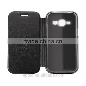 MOFi Hot Sale PU Leather Flip Cell Phone Cover Case for Samsung GALAXY J1, SM-J100, Soft TPU Protective Case thumbnail-4