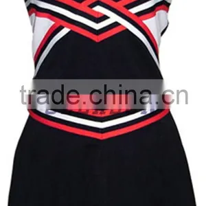 Sexy Custom Sublimation Cheap Colorful Crop Top Sleeveless Cheerleading Uniforms thumbnail-3