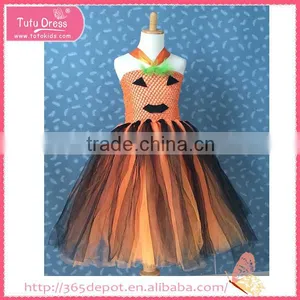 Orange and Black Pumpkin Decorated Chest Braces Gauze Dress Halloween Costume Supplier's Choice thumbnail-1