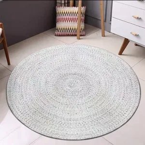 Round Shape Mixed Colours Polypropylene Braided Rug Home Carpet thumbnail-3
