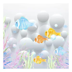 Printed Wall Mural Eco-friendly Interior Decorative Soundproof 3D Wall Mural Drop Ship thumbnail-3