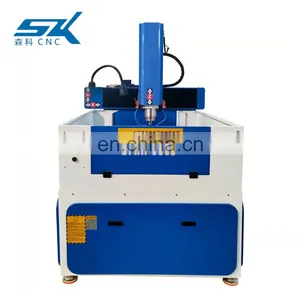 SENKE Hot Sale SKM-6060 CNC Router Half Cover 3 Axis Aluminum Copper SS Iron Milling Machine thumbnail-4
