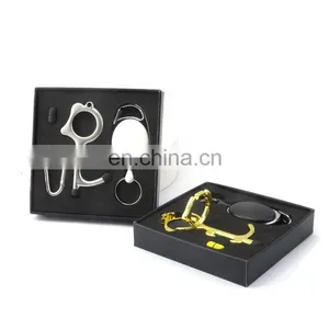 Hot Selling High Quality Retractable Pull Reel Key Chain Hands Free Door Opener With Premium Box thumbnail-1