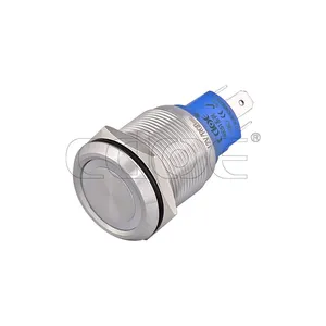 Ip65 22mm ss Ring Illumination Head 1no1nc 6v 5 Pin Push Button Switch Momentary thumbnail-1