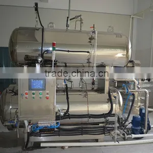 Stainless Steel Double Layer Suitable Meat Production Full-automatic Water Immersion Sterilizing Retort thumbnail-2