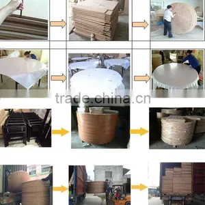 Round Foldable Plywood With PVC Restaurant Table thumbnail-6