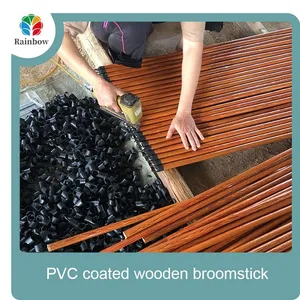 2025 New Wooden Long Broom Handle Natrual Pvc Coated Wooden Broom Handle With Plastic Sweeping Broom thumbnail-4