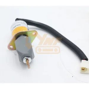 Fuel Stop Solenoid 425-36117 1753ES-12A3UC5B1S1 for 4TNE106 106T Engine SL7600 SL7800 Skid Loader thumbnail-1