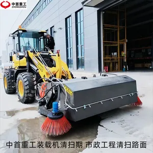 Loader Modified With a Sweeper, Dual-purpose Water Sprinkler and Road Sweeper for Export thumbnail-5