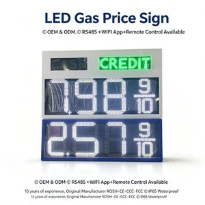Hot Sale Gas Station Pylon Sign Diesel Fuel Oil Gas Petrol LED Gas Price Board Panel Display Screen thumbnail-5